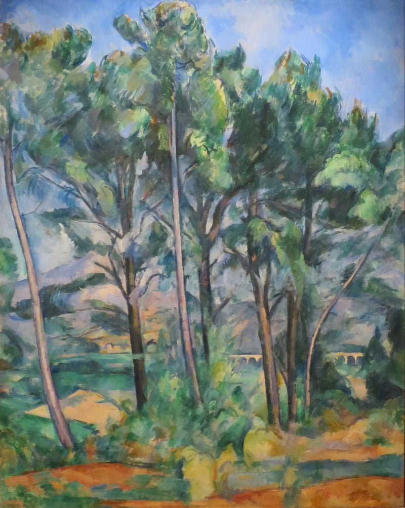 ภูเขา Sainte-Victoire และสะพานทางรถไฟด้าน Valcros - Paul Cézanne