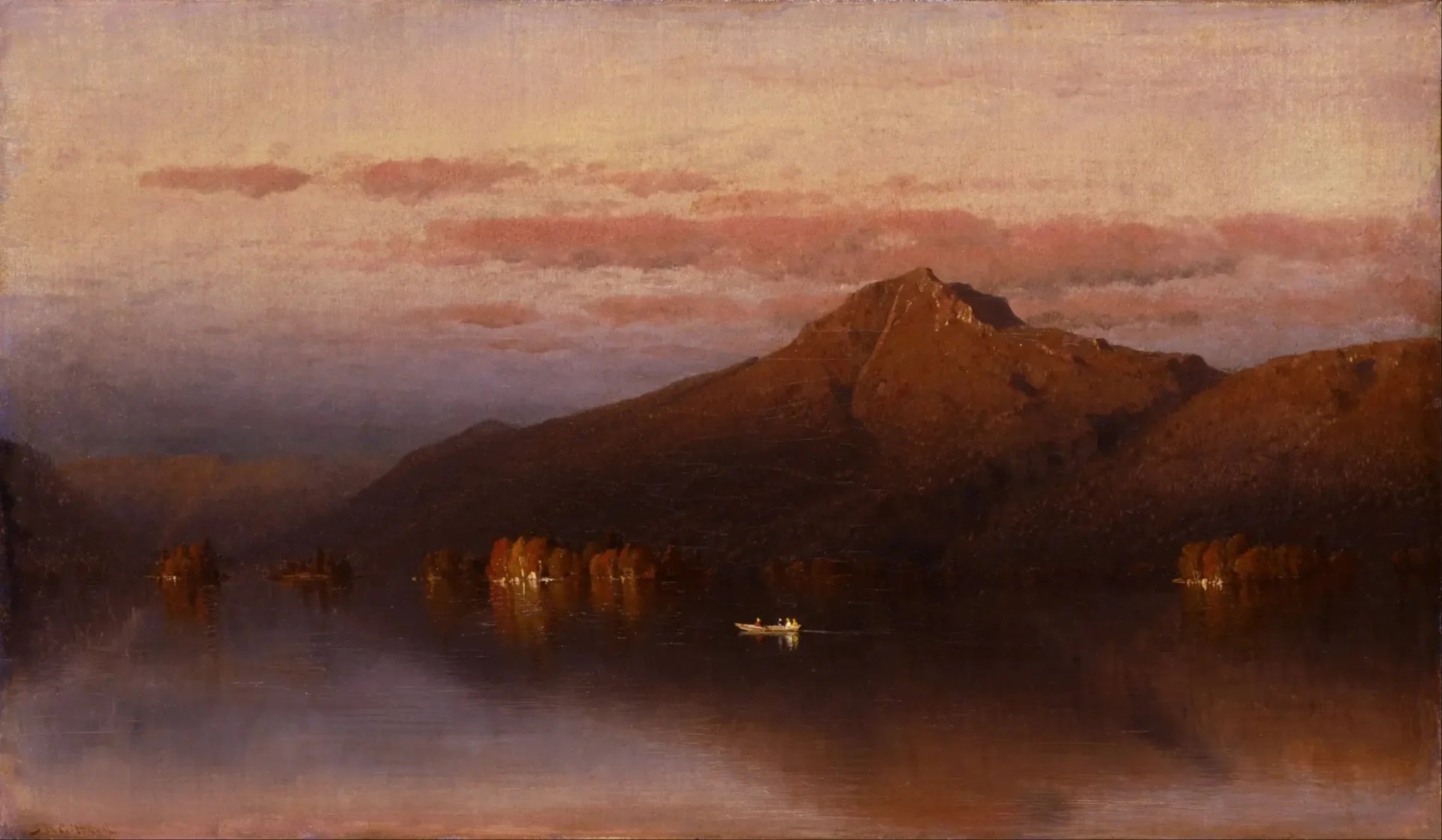 Montagne Whiteface depuis Lake Placid - Sanford Robinson Gifford image 1 reproduction de peinture à l’huile
