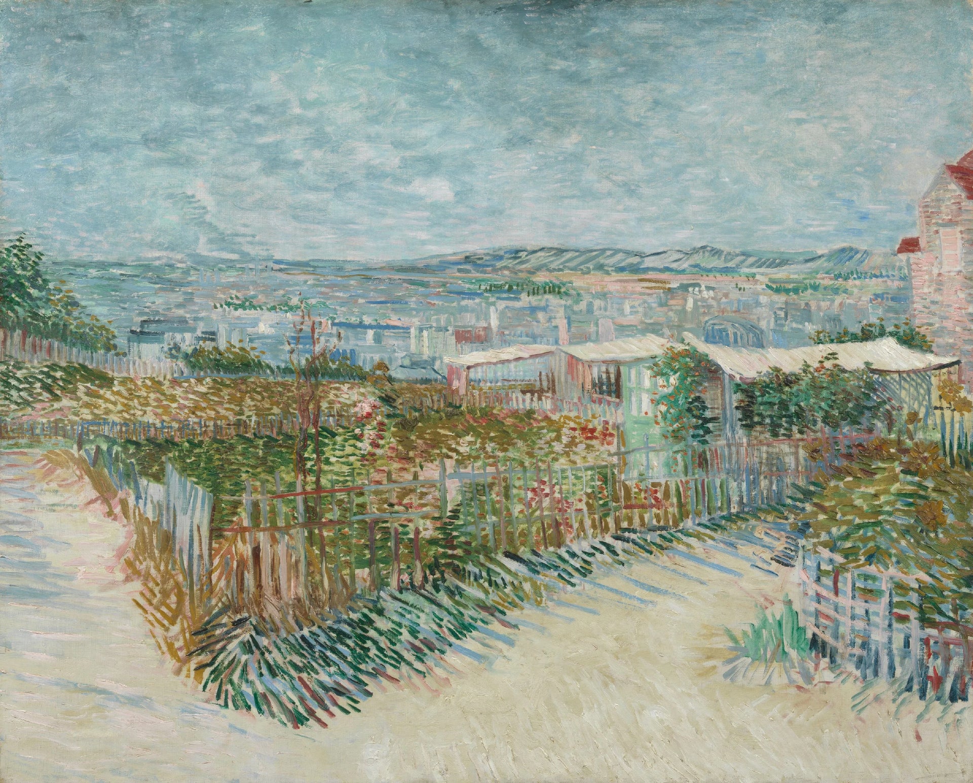 Montmartre derrière le Moulin de la Galette F316 de Vincent van Gogh, Van Gogh Museum