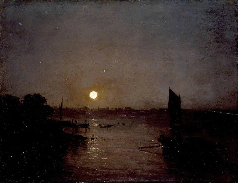 Moonlight, a Study at Millbank - J. M. W. Turner image 1 tableau peint à l’huile sur toile