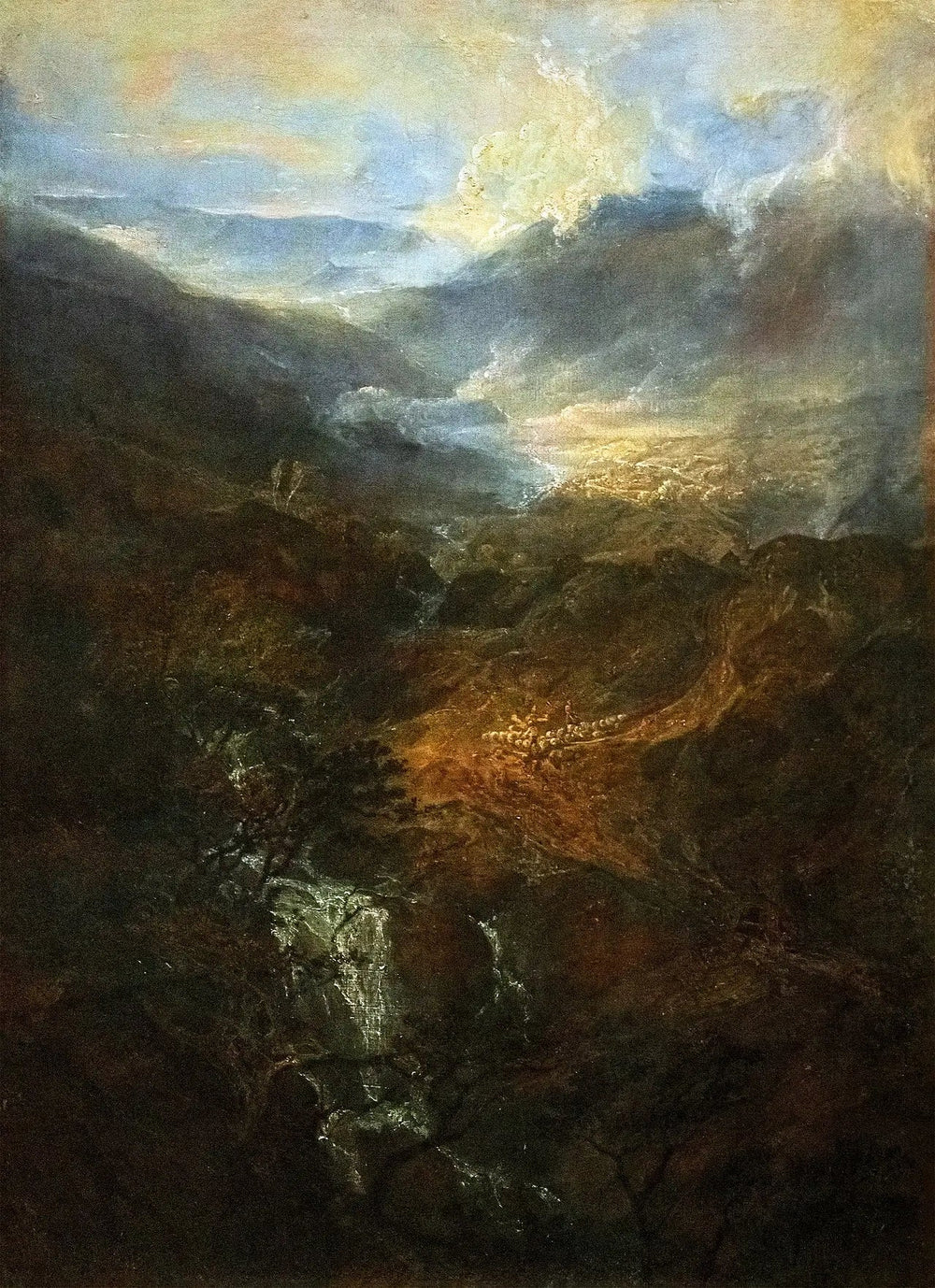 Morning amongst the Coniston Fells, Cumberland - J. M. W. Turner image 1 reproduction artisanale de tableau