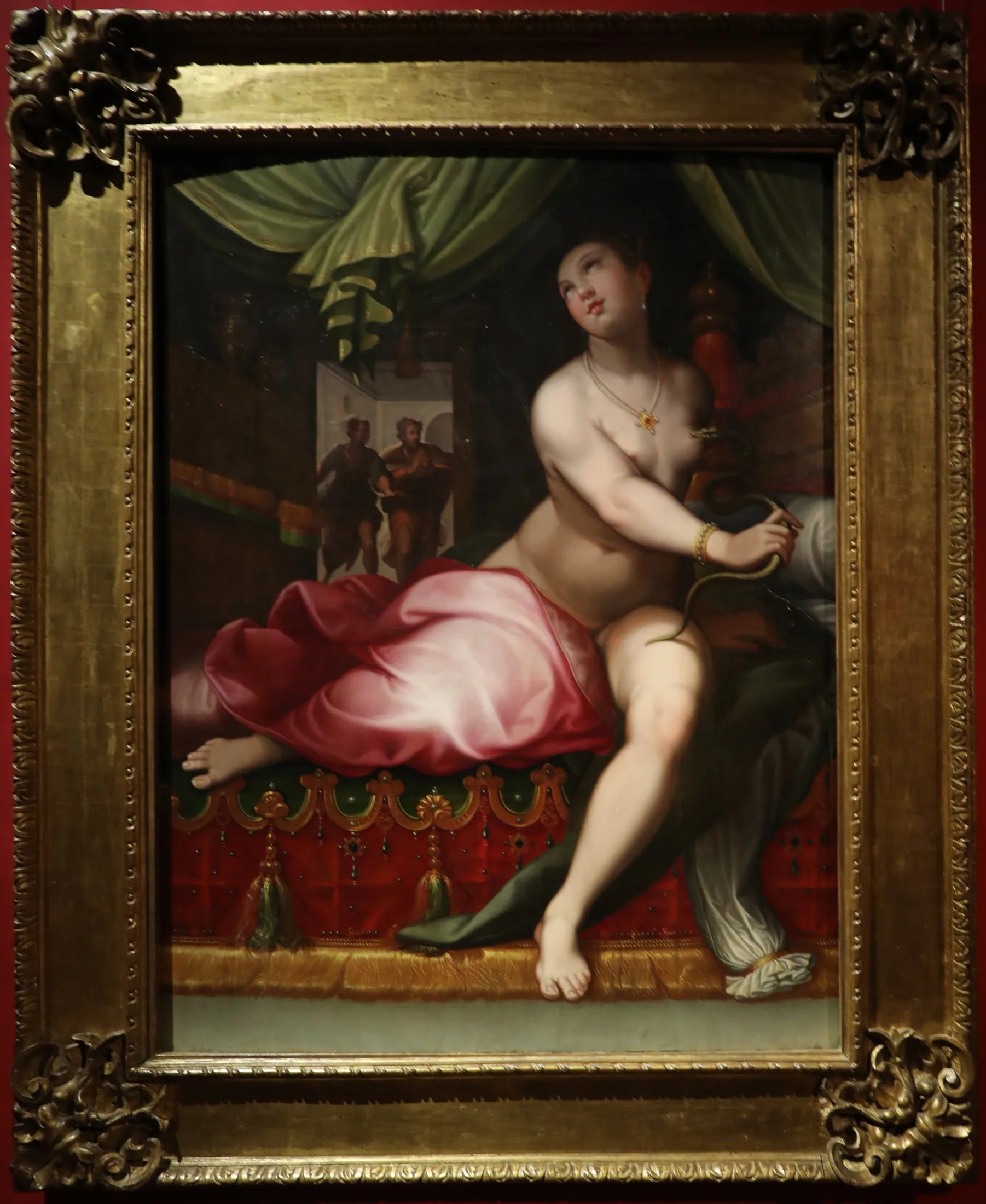 Mort de Cléopâtre - Denis Calvaert image 1 reproduction de peinture à l’huile