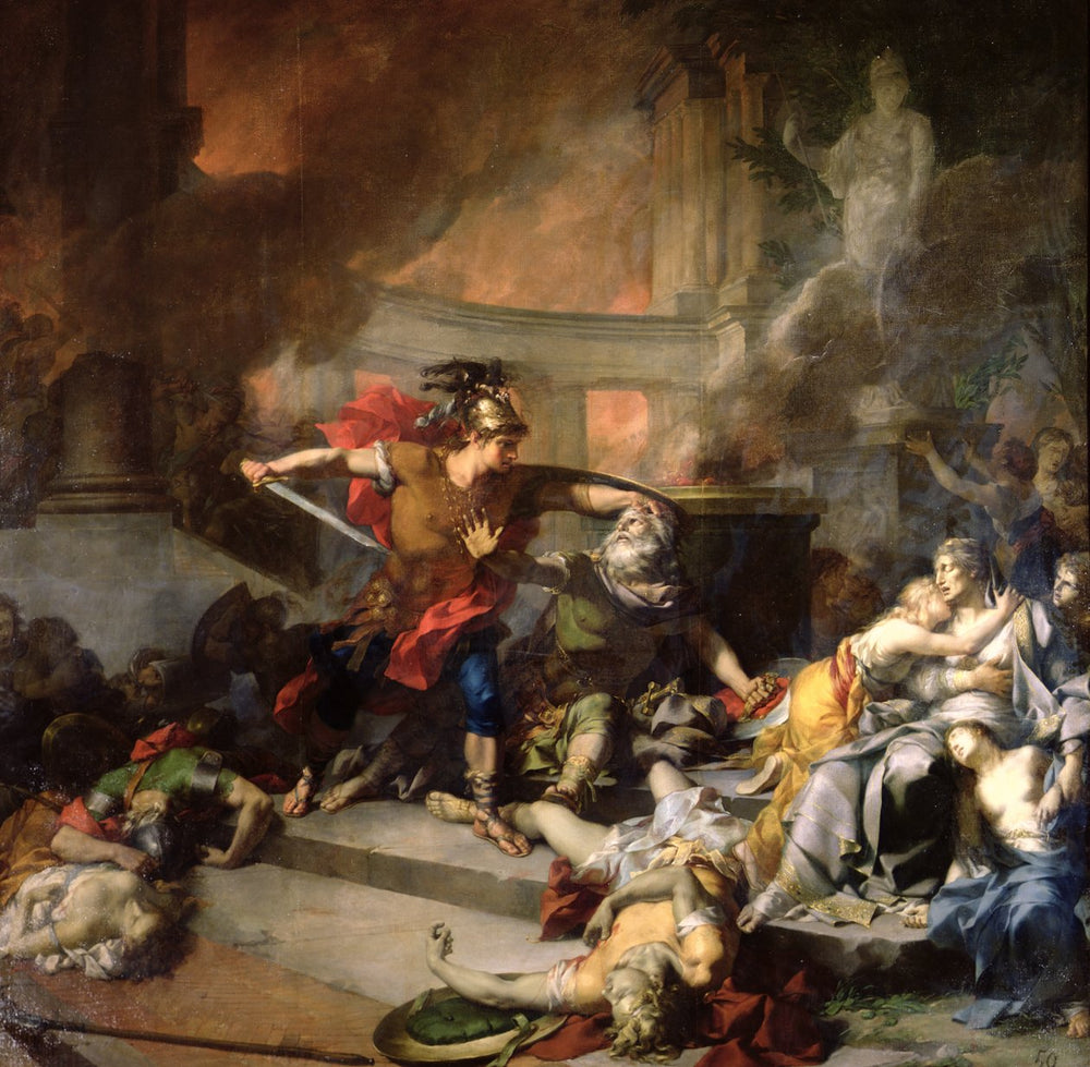 Mort de Priam - Jean-Baptiste Regnault image 1 copie de tableau peinte à la main