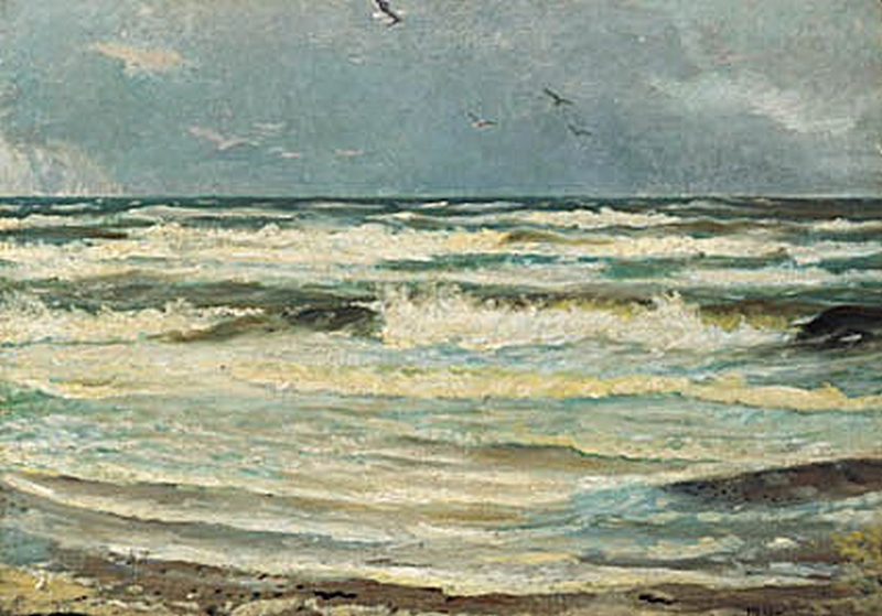 นกนางนวลที่ Skagen Sønderstrand - ไมเคิล ปีเตอร์ แอนเชอร์