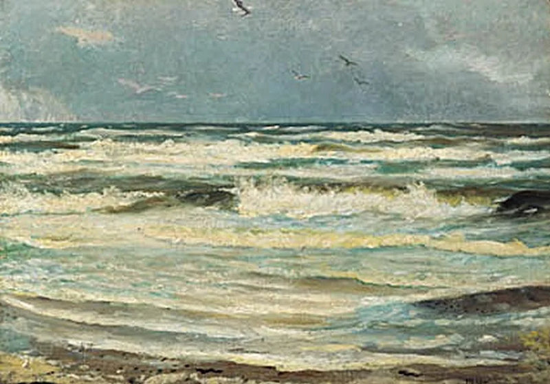นกนางนวลที่ Skagen Sønderstrand - ไมเคิล ปีเตอร์ แอนเชอร์