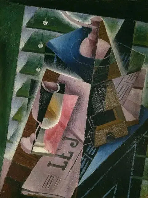 เครื่องชงกาแฟและแก้ว - Juan Gris