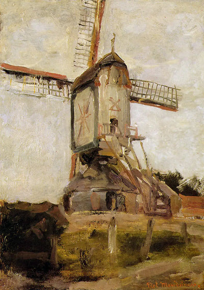 Reproduction du tableau « Moulin à Heeswijk - Piet Mondrian » par Alpha Reproduction en peinture à l’huile
