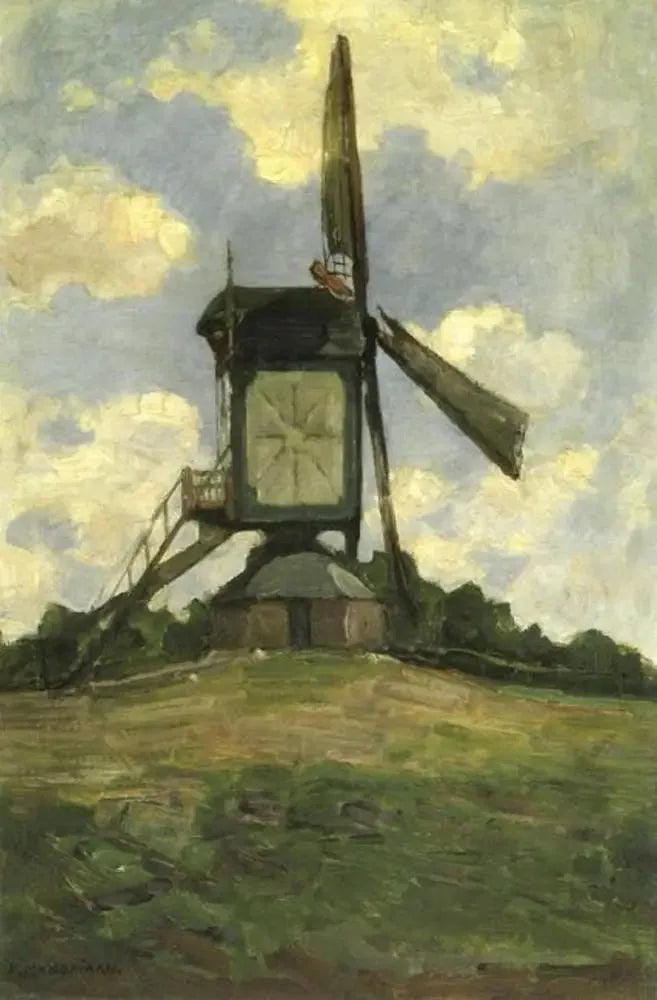 โรงสีที่โพสต์ที่ Heeswijk, มุมมองด้านข้าง - Piet Mondrian