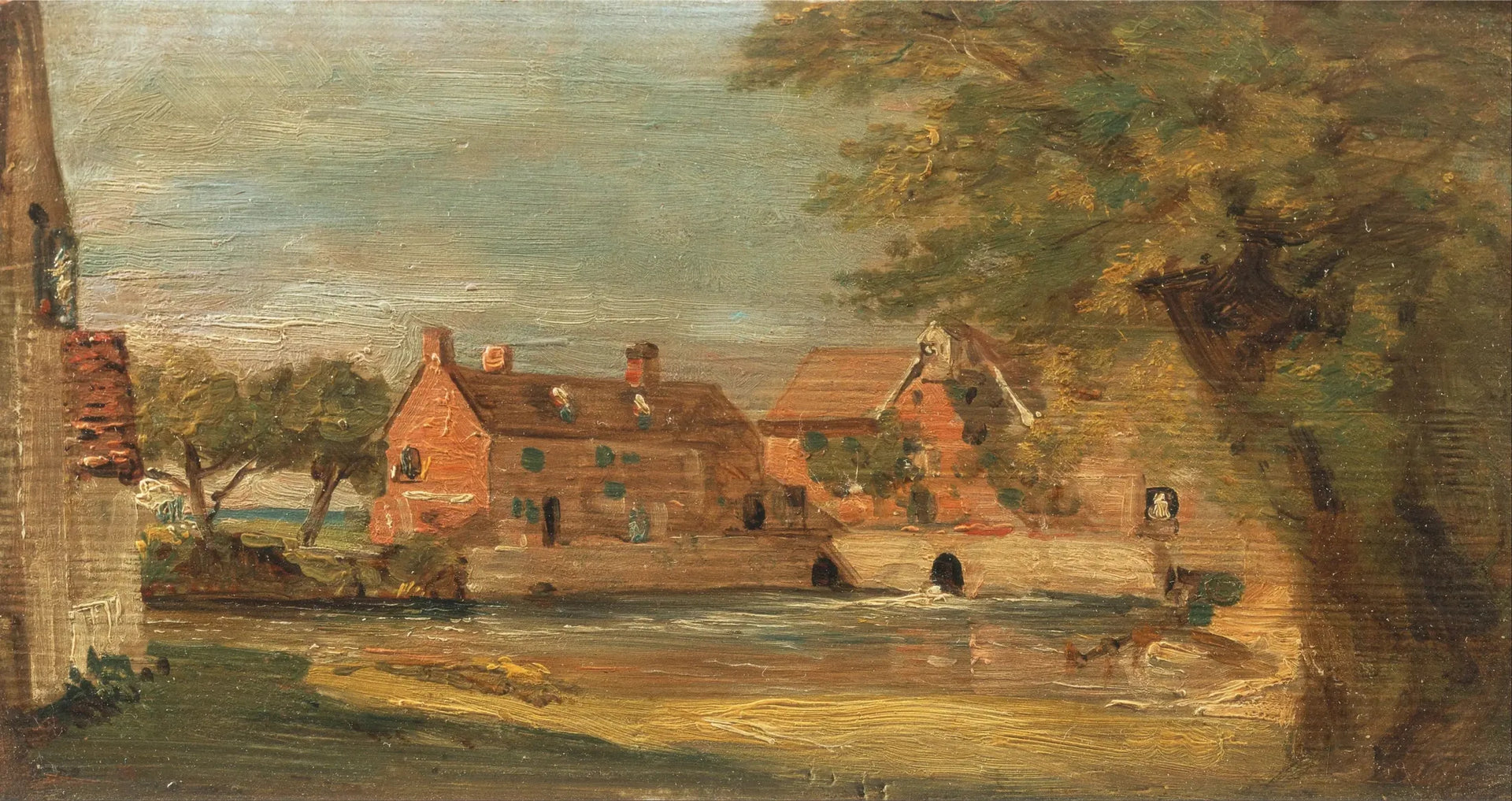 Moulin de Flatford - John Constable image 1 reproduction de peinture à l’huile
