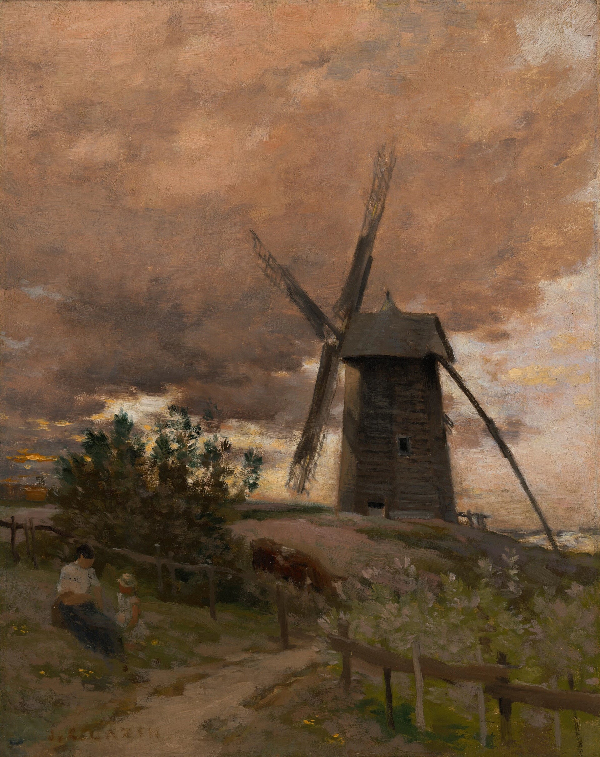 Le moulin à vent - Jean-Charles Cazin
