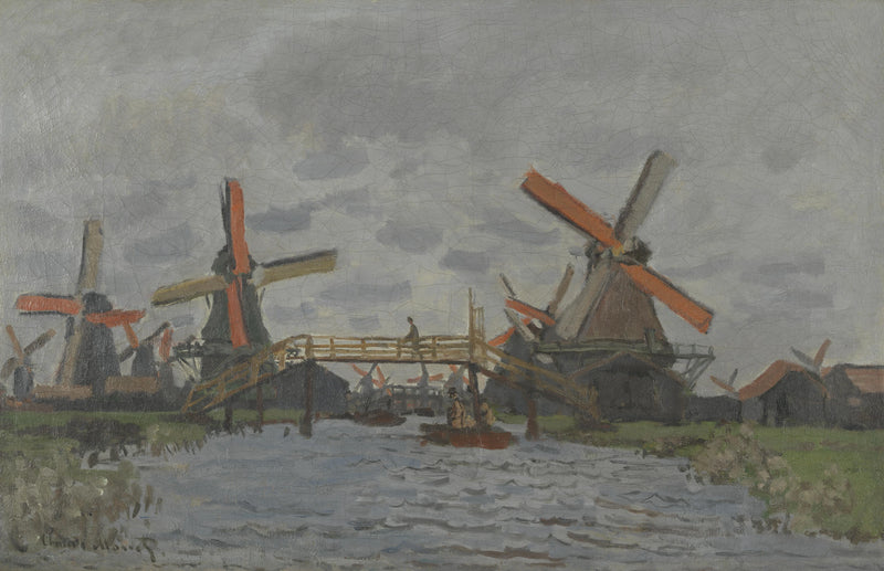 กังหันลมใกล้ Zaandam W181 - Claude Monet