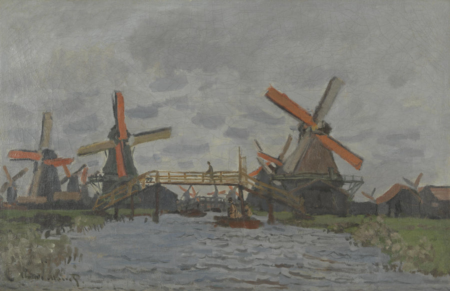 กังหันลมใกล้ Zaandam - Claude Monet