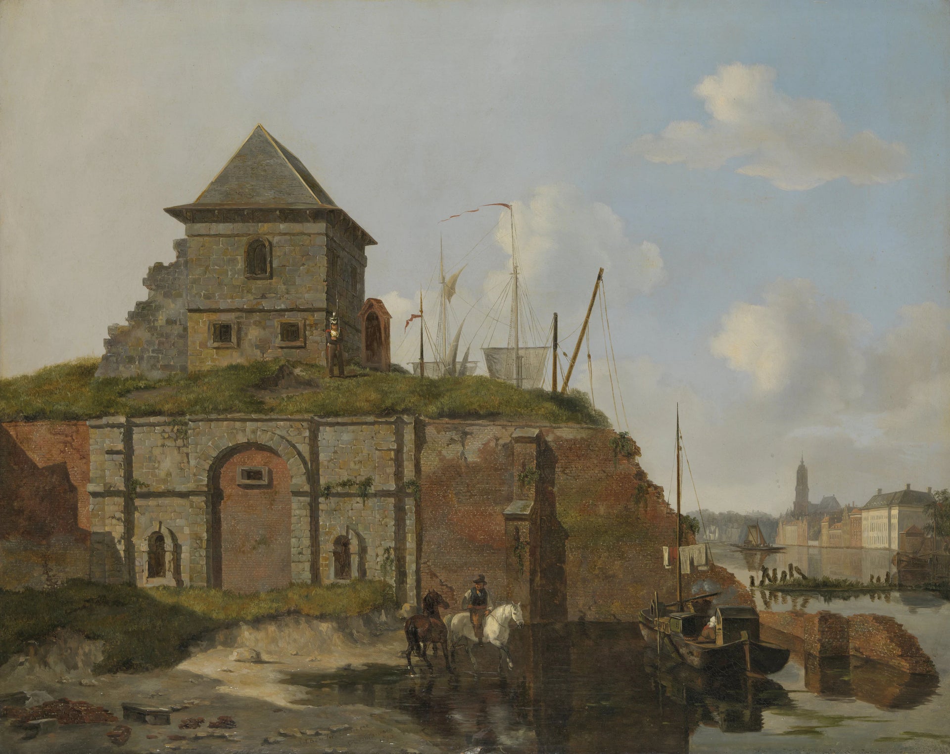 Mur de ville avec poudrière - Carel Jacobus Behr