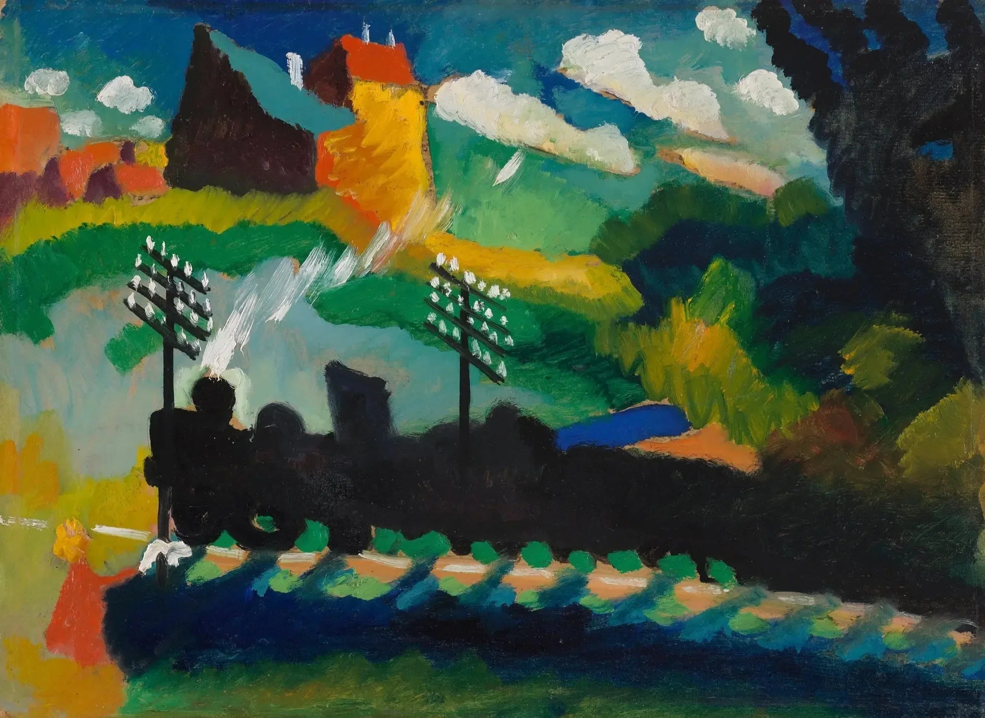 Murnau, Train et Château - Vassily Kandinsky image 1 tableau peint à l’huile sur toile