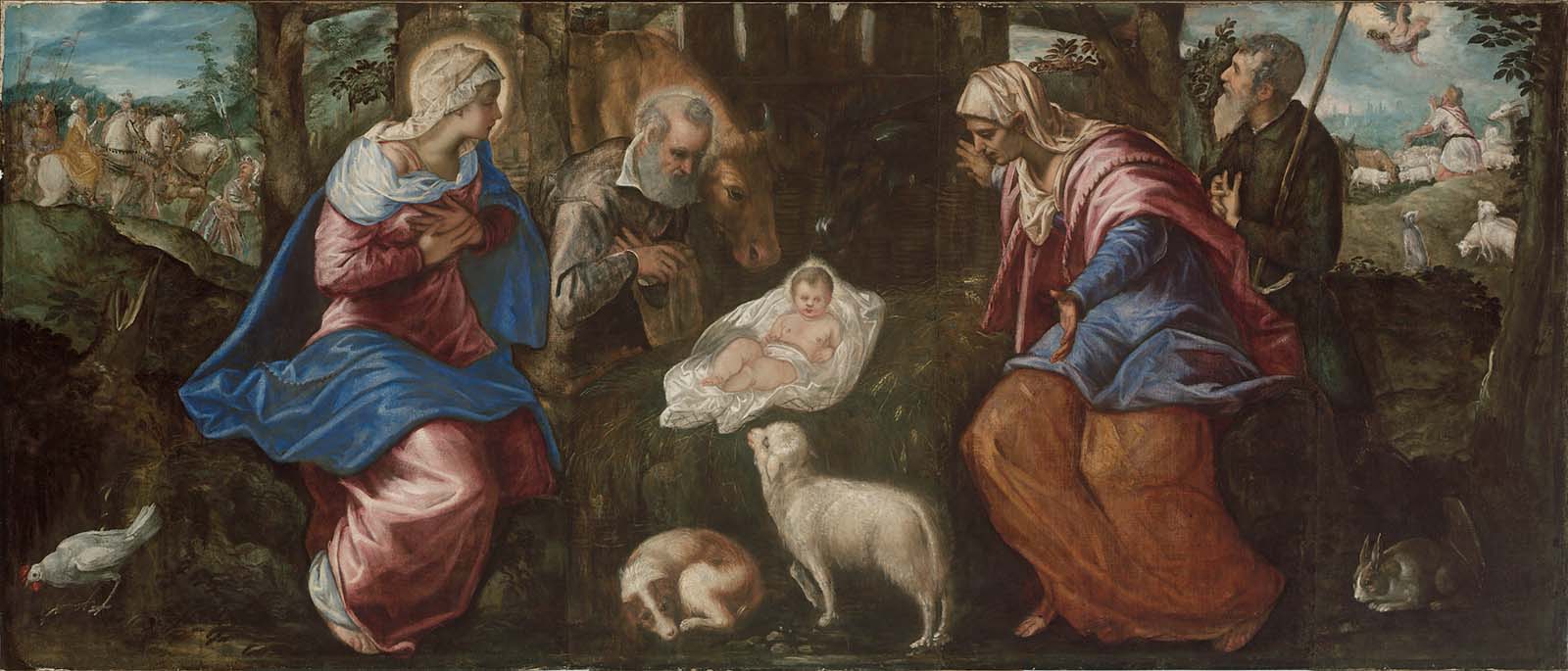 Nativité - Jacopo Tintoretto image 1 copie peinte à la main à l’huile