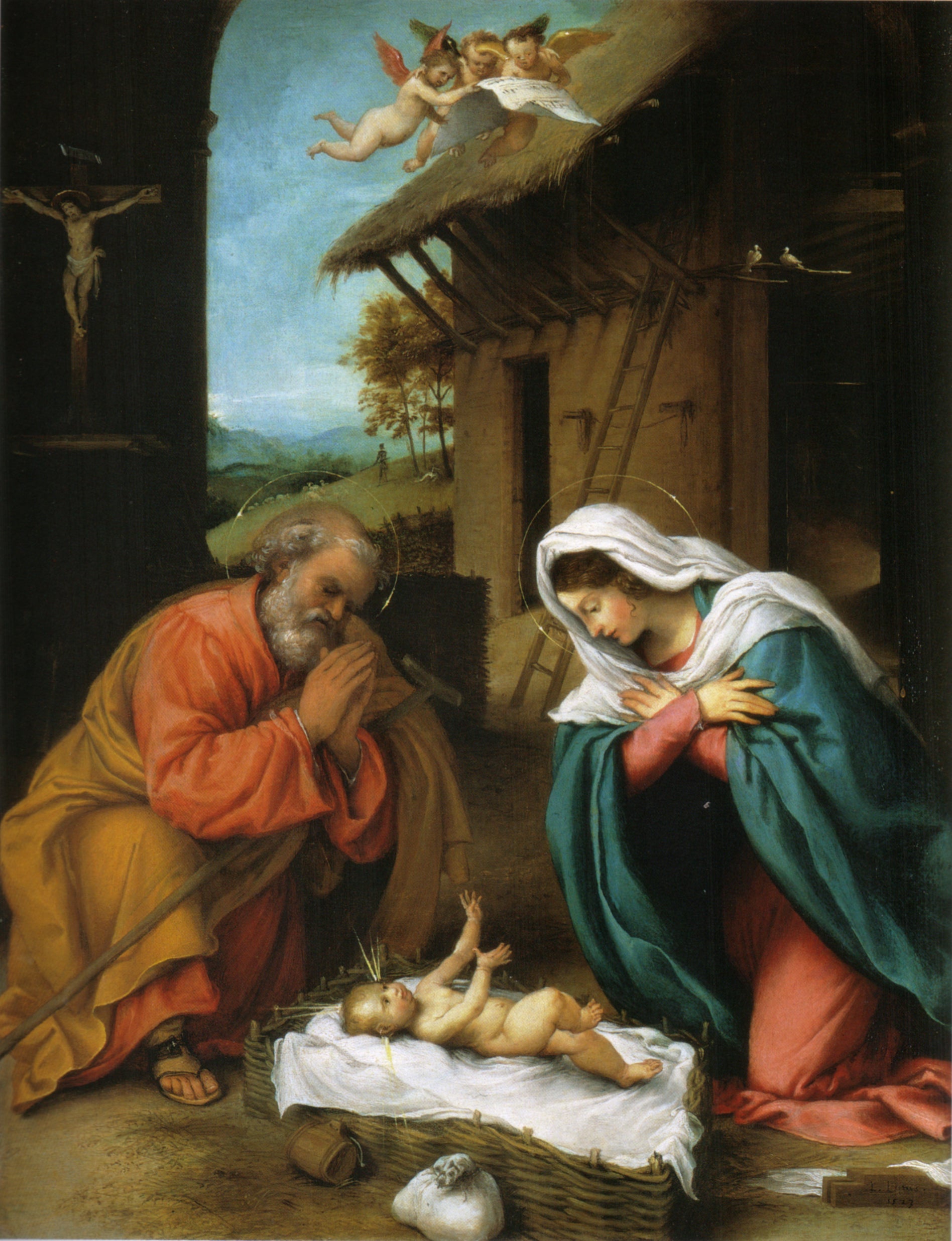 Nativité - Lorenzo Lotto image 1 reproduction réalisée par Alpha Reproduction