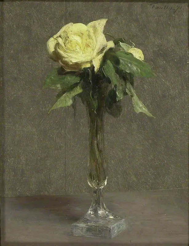 Nature morte à la rose jaune - Henri Fantin-Latour - Alpha Reproduction