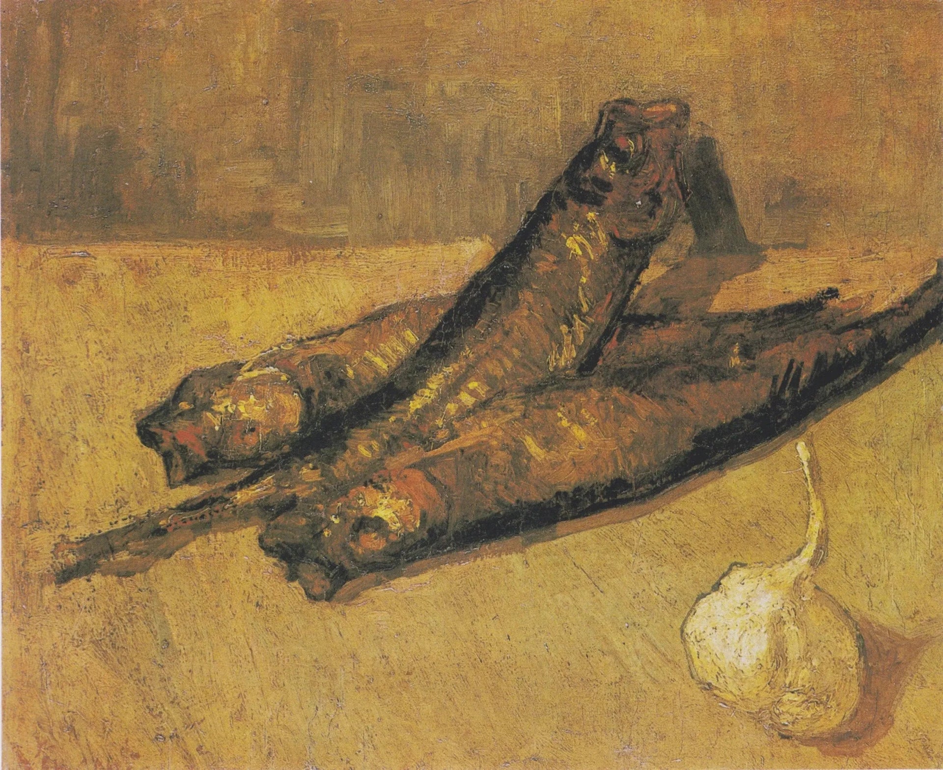 Nature morte au bouclage et à l'ail-oignon - Vincent van Gogh image 1 tableau peint à l’huile sur toile