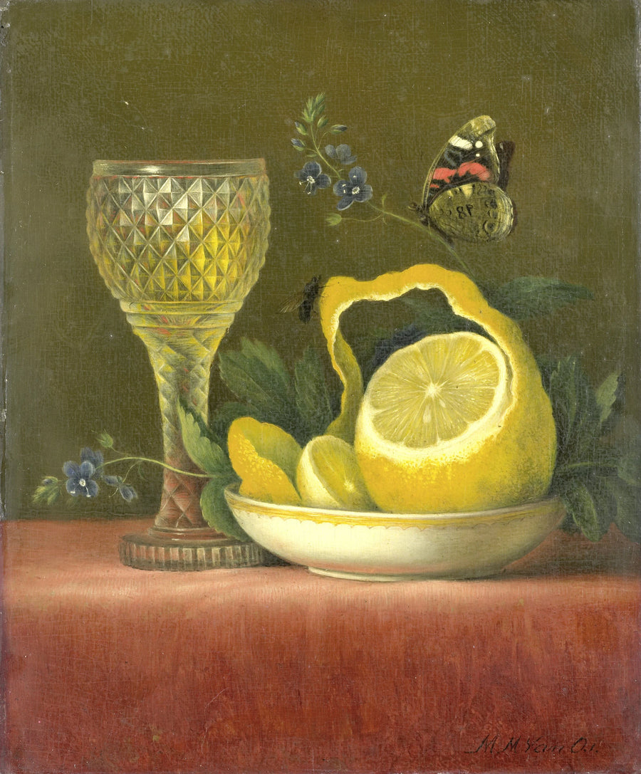 Nature morte au citron et verre taillé - Maria Margrita van Os