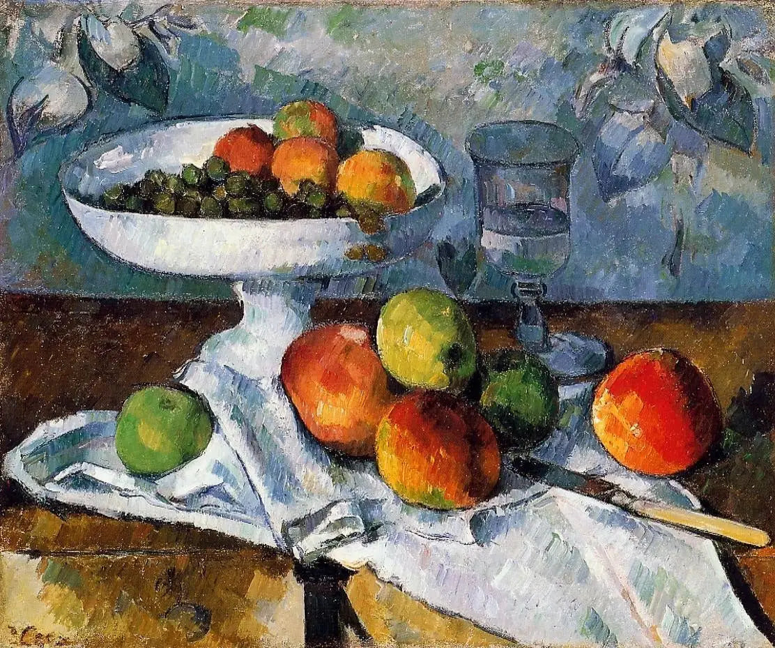 Nature morte au compotier - Paul Cézanne image 1 reproduction artisanale de tableau