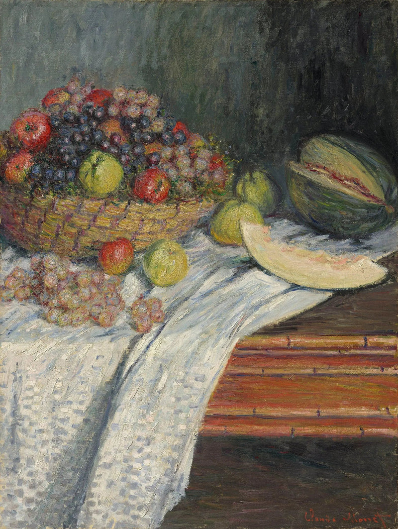 ภาพนิ่งผลเมลอนจากสเปน - Claude Monet