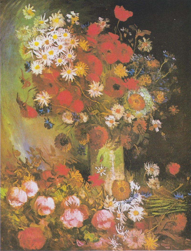 ภาพนิ่งดอกไม้ทุ่งหญ้าและกุหลาบ - Vincent van Gogh