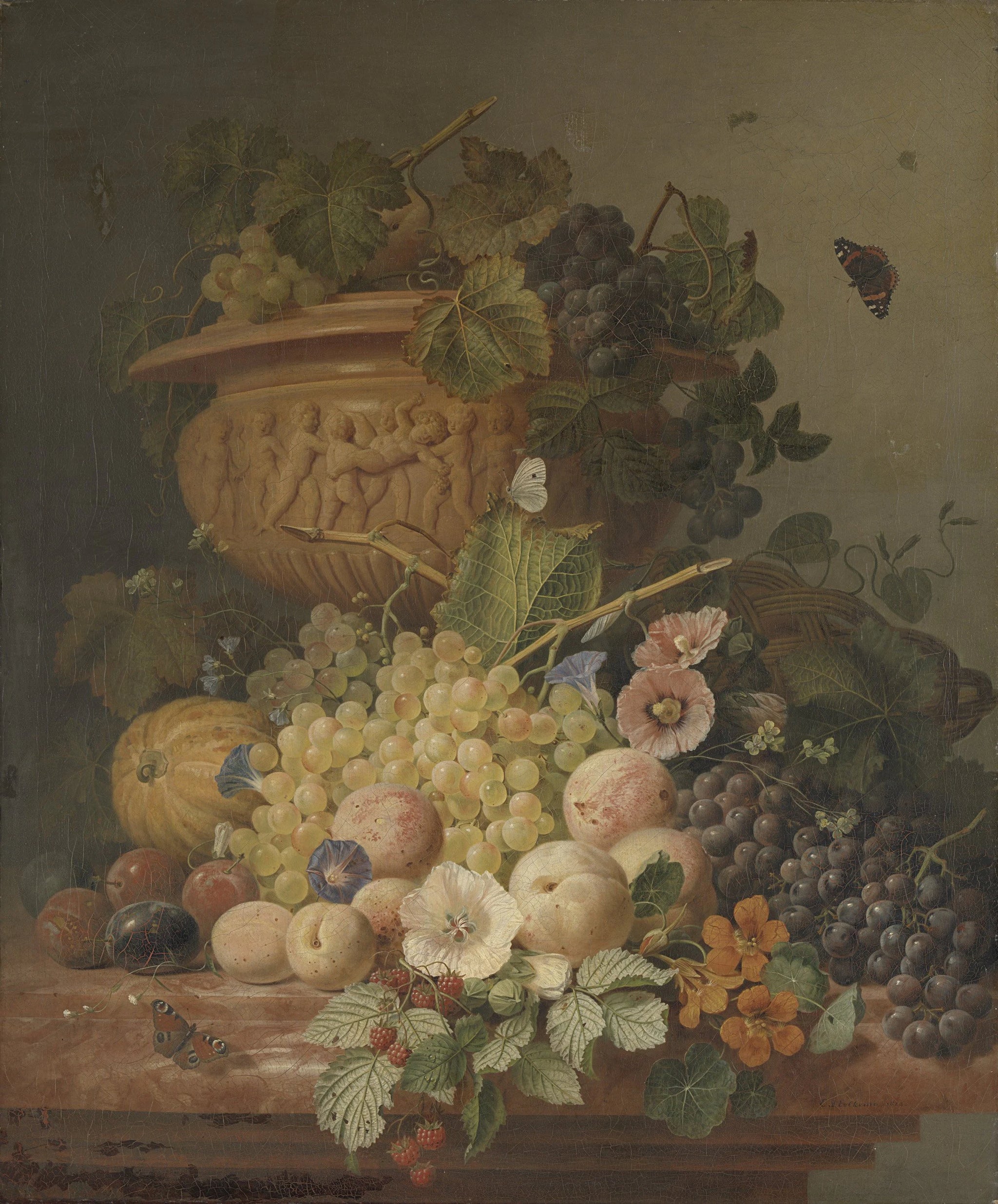 Nature morte aux fleurs et fruits - Eelke Jelles Eelkema