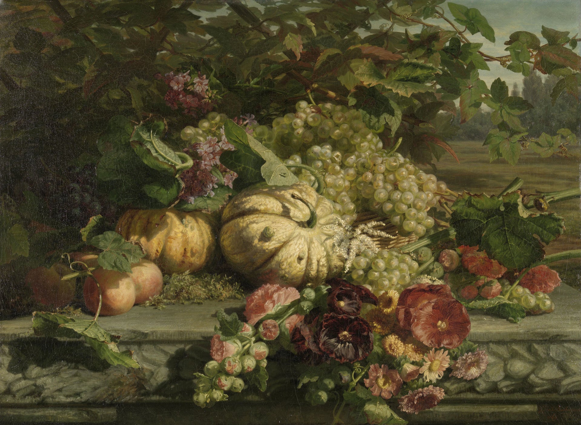 Nature morte aux fleurs et fruits - Gerardina Jacoba van de Sande Bakhuyzen