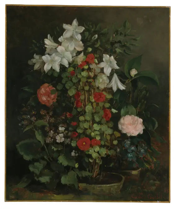 ศิลปะแนวธรรมชาติไร้ชีวิตกับดอกไม้ - Gustave Courbet