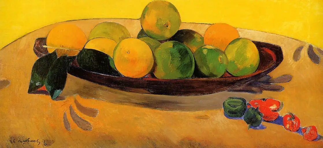 Nature morte aux fruits et piments - Paul Gauguin image 1 reproduction de peinture à l’huile