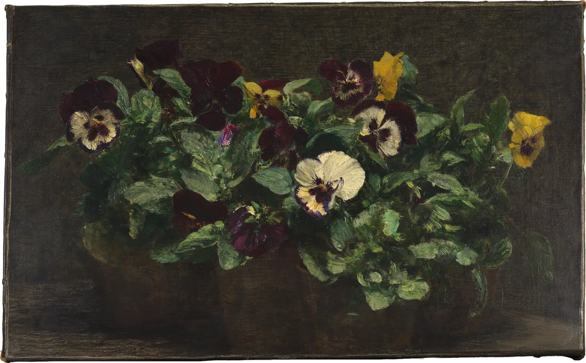 Nature morte aux pensées - Henri Fantin-Latour image 1 tableau peint à l’huile sur toile