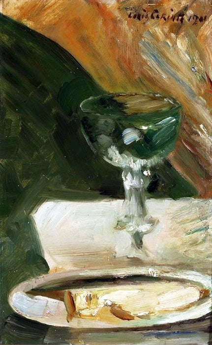 Nature morte avec calice et assiette. - Lovis Corinth image 1 reproduction de peinture à l’huile