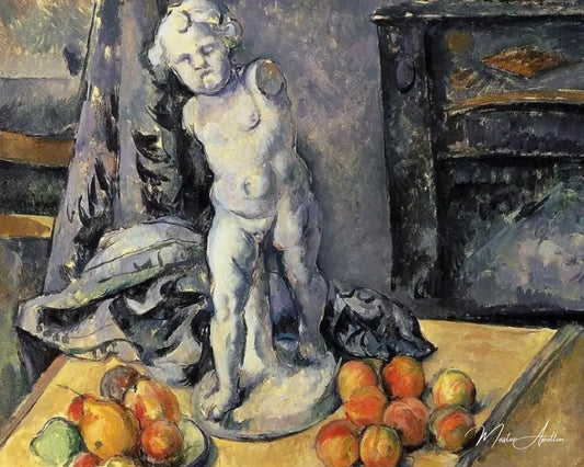 Nature morte avec cupidon en plâtre - Paul Cézanne - Reproductions de tableaux et peintures haut de gamme