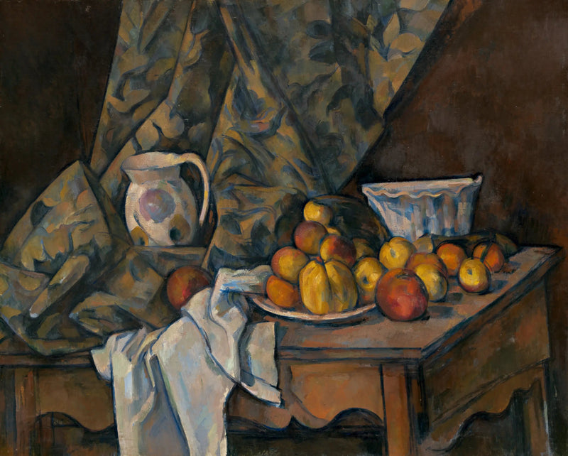 ภาพนิ่งพร้อมแอปเปิ้ลและลูกพีช - Paul Cézanne