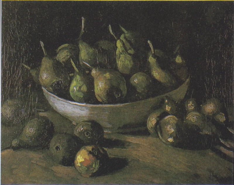 ภาพนิ่งพร้อมชามหินและลูกแพร์ - Vincent van Gogh