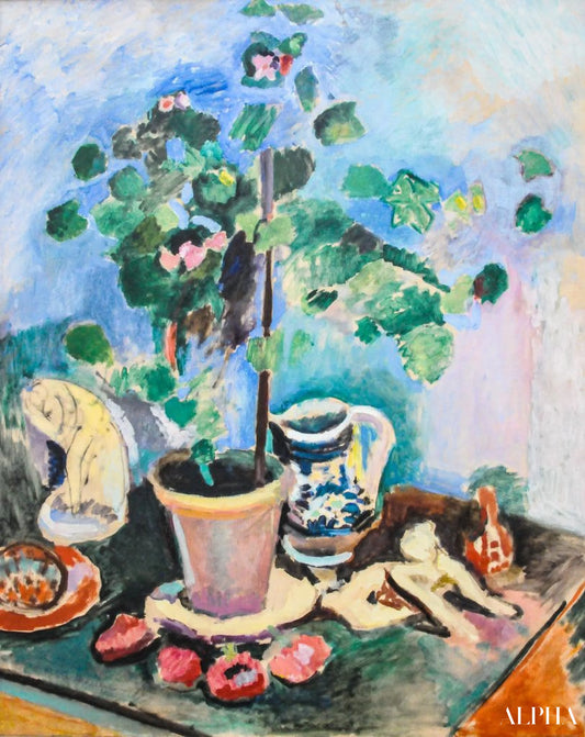 Nature morte avec un géranium de Matisse - Reproductions de tableaux et peintures haut de gamme