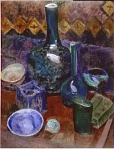 Nature morte bleue - Robert Delaunay image 1 copie de tableau peinte à la main
