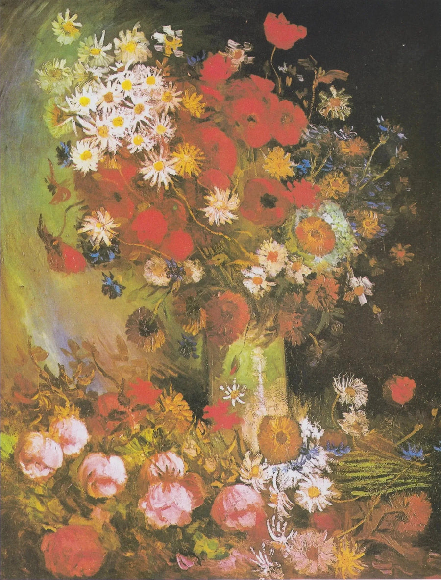 ภาพนิ่งดอกไม้ทุ่งหญ้าและกุหลาบ - Vincent van Gogh