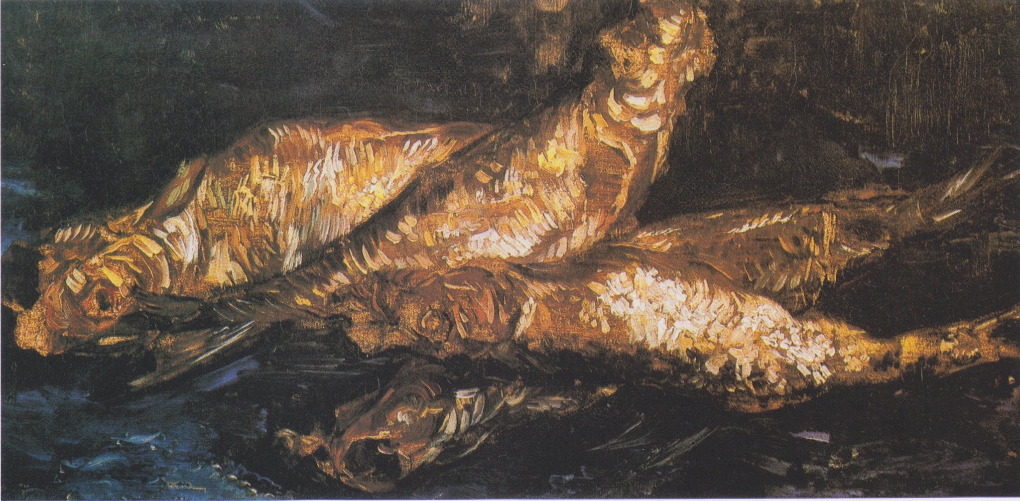 Nature morte aux harengs saurs F283 — trois poissons fumés peints par Vincent van Gogh à Paris en 1886