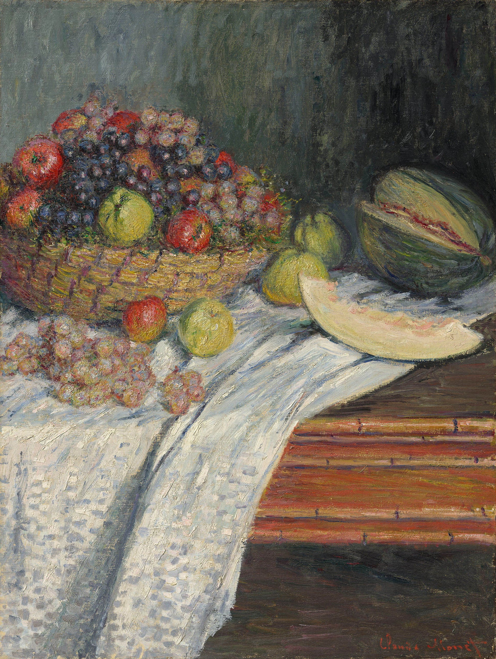 Nature morte au melon d’Espagne W544 par Claude Monet, Museum Barberini