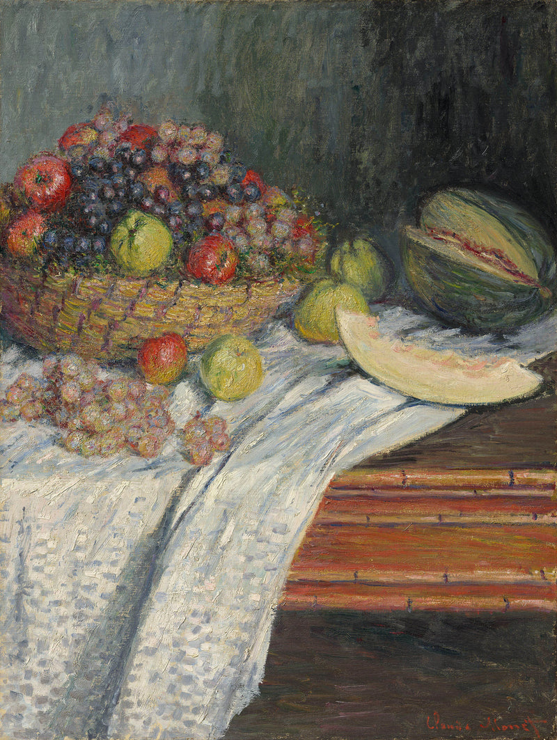 หุ่นนิ่งกับแตงสเปน W544 - Claude Monet