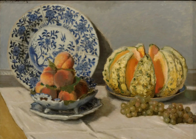 หุ่นนิ่งกับแตง W245 - Claude Monet