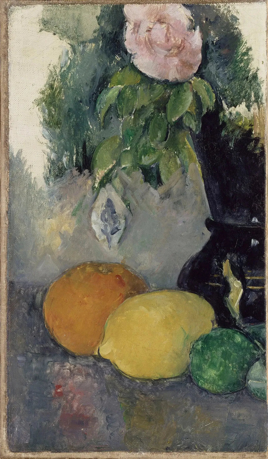 ภาพนิ่ง, กุหลาบและผลไม้ - Paul Cézanne