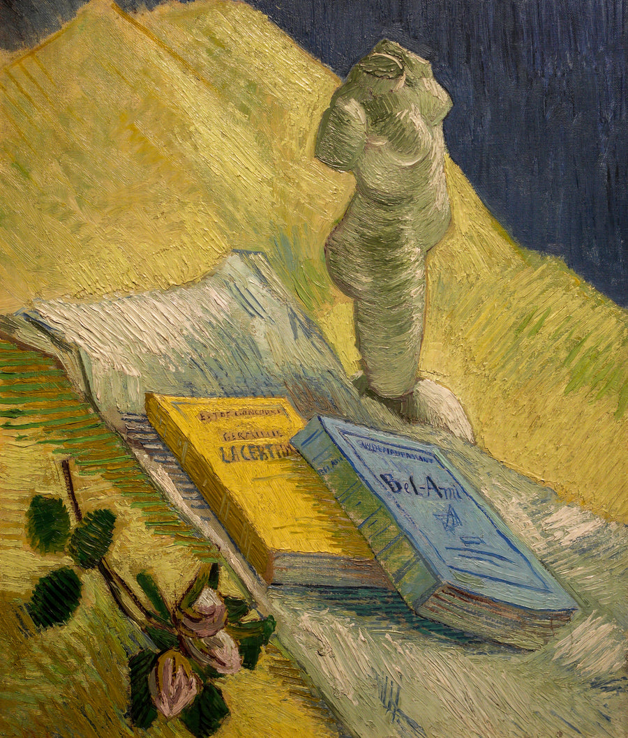 ภาพนิ่งกับรูปปั้นปูนปั้นและนวนิยายสองเล่ม - Vincent van Gogh