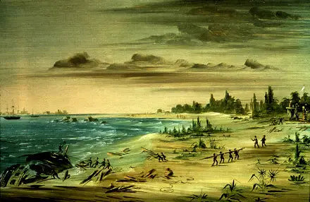เรืออับปางของ Aimable บนชายฝั่งเท็กซัส 1685 - จอร์จ แคทลิน