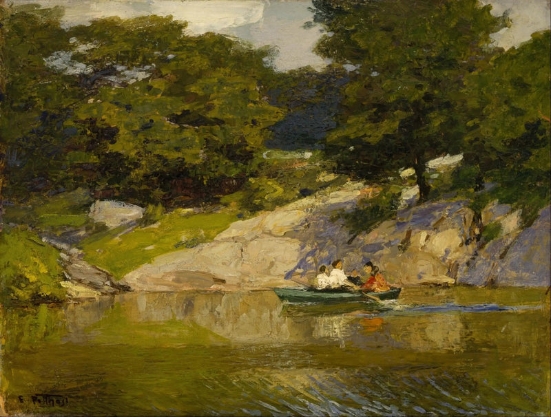 การนำทางเรือใน Central Park - Edward Henry Potthast