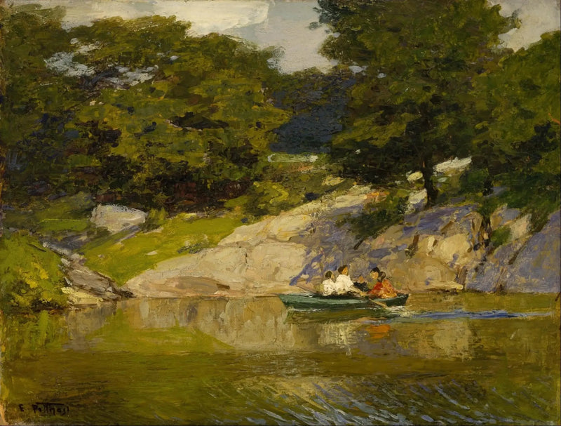 การนำทางเรือใน Central Park - Edward Henry Potthast