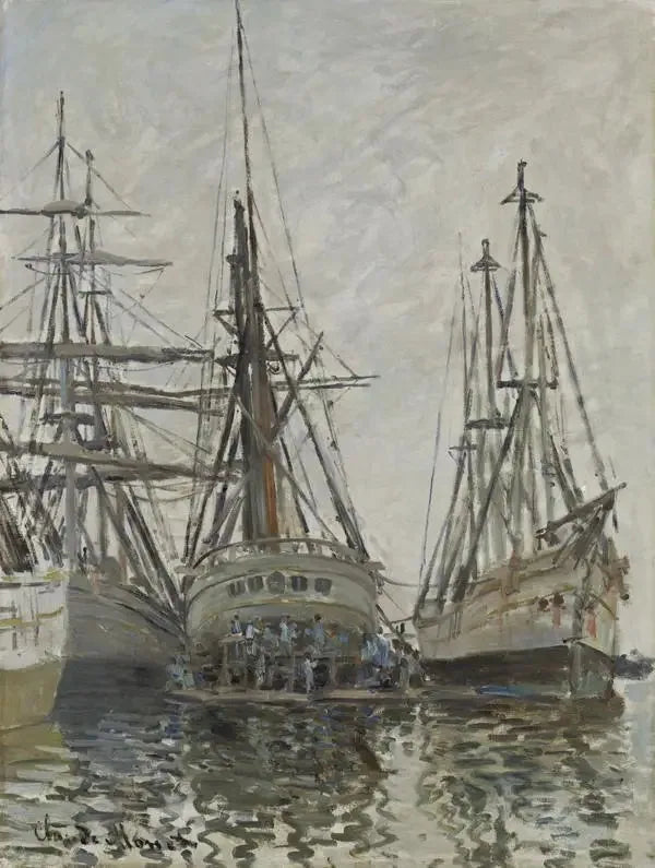 เรือที่กำลังซ่อมแซม - Claude Monet
