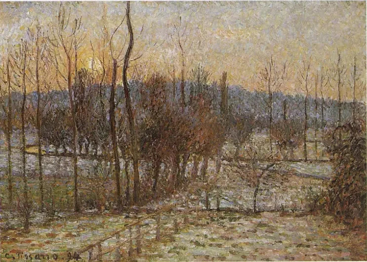 หิมะ, พระอาทิตย์ตก, Éragny - Camille Pissarro