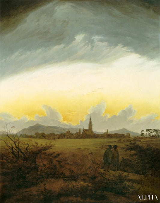 Neubrandebourg dans le brouillard de matin - Caspar David Friedrich - Reproductions de tableaux et peintures haut de gamme